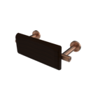 The Cavendish, stainless steel concealed fixing back rest rail & pad, 220mm, PVD Satin Warm Gold,Wenge Pad
