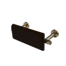 The Cavendish, stainless steel concealed fixing back rest rail & pad, 220mm, PVD Polished Warm Brass,Wenge Pad