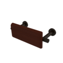 The Cavendish, stainless steel concealed fixing back rest rail & pad, 220mm, Dark Bronze Deep Matt,Mahogany Pad