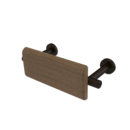 The Cavendish, stainless steel concealed fixing back rest rail & pad, 220mm, Dark Bronze Deep Matt,Natural Oak Pad