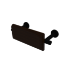 The Cavendish, stainless steel concealed fixing back rest rail & pad, 220mm, Deep Matt Black,Wenge Pad