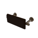 The Cavendish, stainless steel concealed fixing removable back rest rail & pad, 220mm, Antique Brass Plated,Wenge Pad