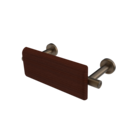 The Cavendish, stainless steel concealed fixing removable back rest rail & pad, 220mm, Antique Brass Plated,Mahogany Pad
