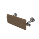 The Cavendish, stainless steel concealed fixing removable back rest rail & pad, 220mm, Polished Stainless Steel,Natural Oak Pad