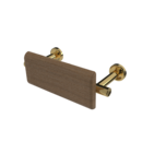 The Cavendish, stainless steel concealed fixing removable back rest rail & pad, 220mm, PVD Polished Gold,Natural Oak Pad