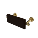 The Cavendish, stainless steel concealed fixing removable back rest rail & pad, 220mm, PVD Satin Gold,Wenge Pad