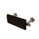 The Cavendish, stainless steel concealed fixing removable back rest rail & pad, 220mm, PVD Polished Champagne,Wenge Pad