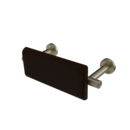 The Cavendish, stainless steel concealed fixing removable back rest rail & pad, 220mm, PVD Satin Champagne,Wenge Pad