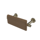 The Cavendish, stainless steel concealed fixing removable back rest rail & pad, 220mm, PVD Satin Champagne,Natural Oak Pad