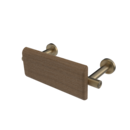 The Cavendish, stainless steel concealed fixing removable back rest rail & pad, 220mm, PVD Satin Warm Brass,Natural Oak Pad
