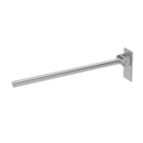 The Cavendish, 800mm stainless steel concealed fixing single arm hinged support rail, Satin Stainless Steel