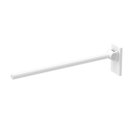 The Cavendish, 800mm stainless steel concealed fixing removable single arm hinged support rail, Matt White