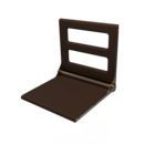 The Cavendish, 495mm stainless steel frame wall mounted fold down shower seat, Antique Brass Plated,Wenge Pad