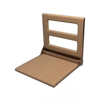 The Cavendish, 495mm stainless steel frame wall mounted fold down shower seat