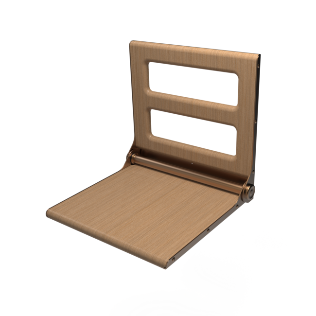 The Cavendish, 495mm stainless steel frame wall mounted fold down shower seat