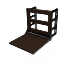 The Cavendish, 650mm stainless steel frame wall mounted fold down Doc M shower seat, Polished Chrome Plated,Wenge Pad