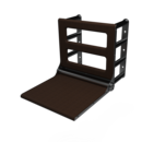 The Cavendish, 650mm stainless steel frame wall mounted fold down Doc M shower seat, Satin Chrome Plated,Wenge Pad