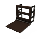 The Cavendish, 650mm stainless steel frame wall mounted fold down Doc M shower seat, Polished Nickel Plated,Wenge Pad