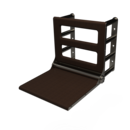 The Cavendish, 650mm stainless steel frame wall mounted fold down Doc M shower seat, Satin Nickel Plated,Wenge Pad