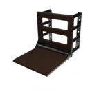 The Cavendish, 650mm stainless steel frame wall mounted fold down Doc M shower seat, Polished Stainless Steel,Wenge Pad