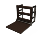 The Cavendish, 650mm stainless steel frame wall mounted fold down Doc M shower seat, PVD Satin Nickel,Wenge Pad