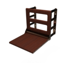 The Cavendish, 650mm stainless steel frame wall mounted fold down Doc M shower seat, PVD Polished Bronze,Mahogany Pad