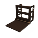 The Cavendish, 650mm stainless steel frame wall mounted fold down Doc M shower seat, PVD Satin Bronze,Wenge Pad