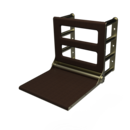 The Cavendish, 650mm stainless steel frame wall mounted fold down Doc M shower seat, PVD Satin Champagne,Wenge Pad