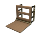 The Cavendish, 650mm stainless steel frame wall mounted fold down Doc M shower seat, PVD Satin Champagne,Natural Oak Pad