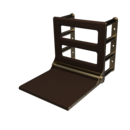 The Cavendish, 650mm stainless steel frame wall mounted fold down Doc M shower seat, PVD Satin Warm Brass,Wenge Pad