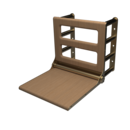 The Cavendish, 650mm stainless steel frame wall mounted fold down Doc M shower seat, PVD Satin Warm Brass,Natural Oak Pad