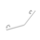 The Cavendish, stainless steel concealed fixing grab rail, 135 deg cranked, Matt White