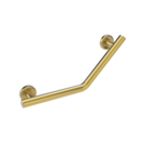 The Cavendish, stainless steel concealed fixing removeable grab rail, 135 deg cranked, PVD Satin Brass