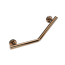 The Cavendish, stainless steel concealed fixing removeable grab rail, 135 deg cranked, PVD Polished Bronze