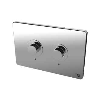 Contemporary dual control flush plate