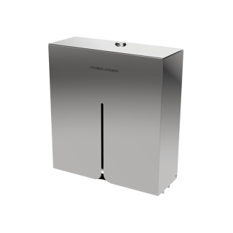 Contemporary hand towel dispenser, stainless steel