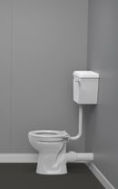 Low level Doc M ware set, pan & cistern assembly, ring only seat, White (RAL 9016)