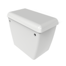 Low level cistern for box rim pan