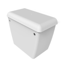 Low level cistern for box rim pan, White