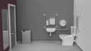 Premium rimless left handed close coupled Doc M toilet pack, lockable cistern lid, stainless steel, concealed fixings, Polished stainless steel