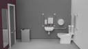 Premium rimless left handed close coupled Doc M toilet pack, lockable cistern lid, stainless steel, concealed fixings, Polished stainless steel