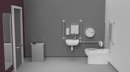Premium rimless left handed back to wall Doc M toilet pack, stainless steel, concealed fixings, Polished stainless steel