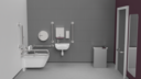 Infrared premium rimless wall hung Doc M toilet pack, left handed