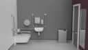 Infrared premium rimless wall hung Doc M toilet pack, left handed, Satin