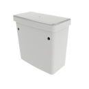 Close coupled cistern with lockable lid for premium rimless Doc M pan
