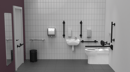Premium rimless left handed luxury back to wall Doc M toilet pack, Matt black (RAL 9005)