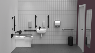 Infrared premium rimless luxury back to wall Doc M toilet pack, left handed