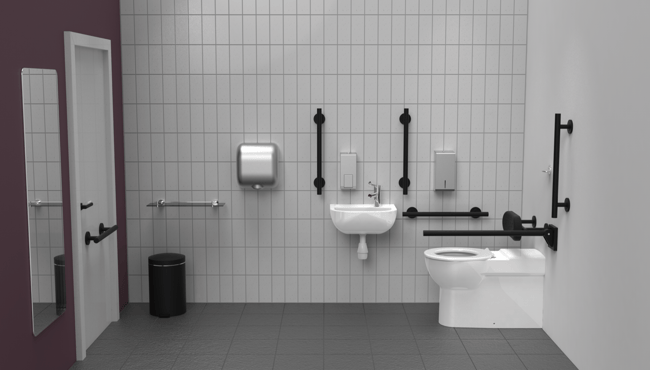 Premium rimless left handed luxury back to wall Doc M toilet pack