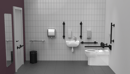 Premium rimless left handed luxury back to wall Doc M toilet pack