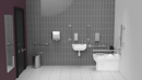 Premium rimless left handed luxury back to wall Doc M toilet pack, Polished stainless steel